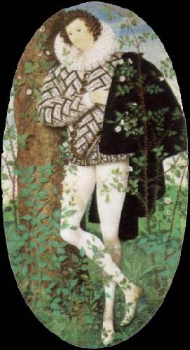 Nicholas Hilliard a youth among roses